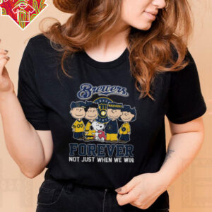 Official The Peanuts Movie Characters Milwaukee Brewers Forever Not Just When We Win Tee Shirt