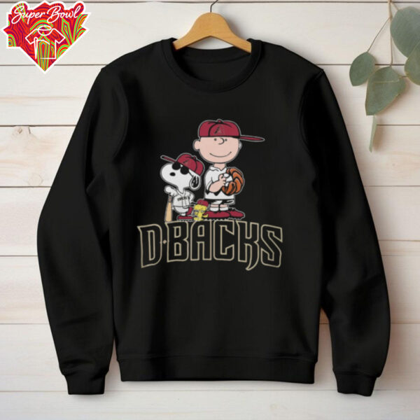 Peanuts Movie Characters Arizona Diamondbacks Baseball 2024 Shirt Black
