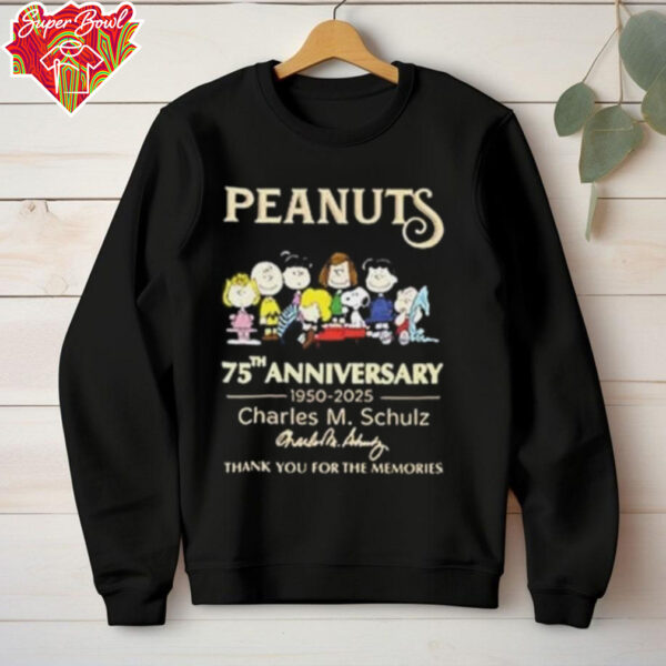 Peanuts Snoopy 1950 2025 75th anniversary thank you for the memories signature shirt