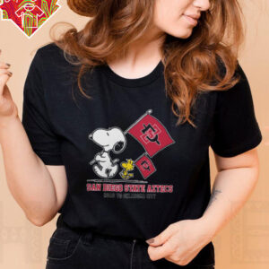 Peanuts Snoopy And Woodstock San Diego State Aztecs Road To Oklahoma City Shirt Black
