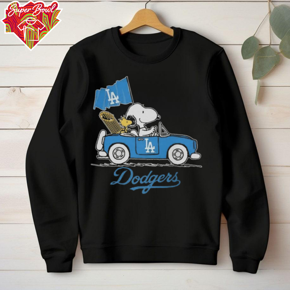 Peanuts Snoopy Los Angeles Dodgers On Car Shirt Peanuts Snoopy Los Angeles Dodgers On Car Shirt