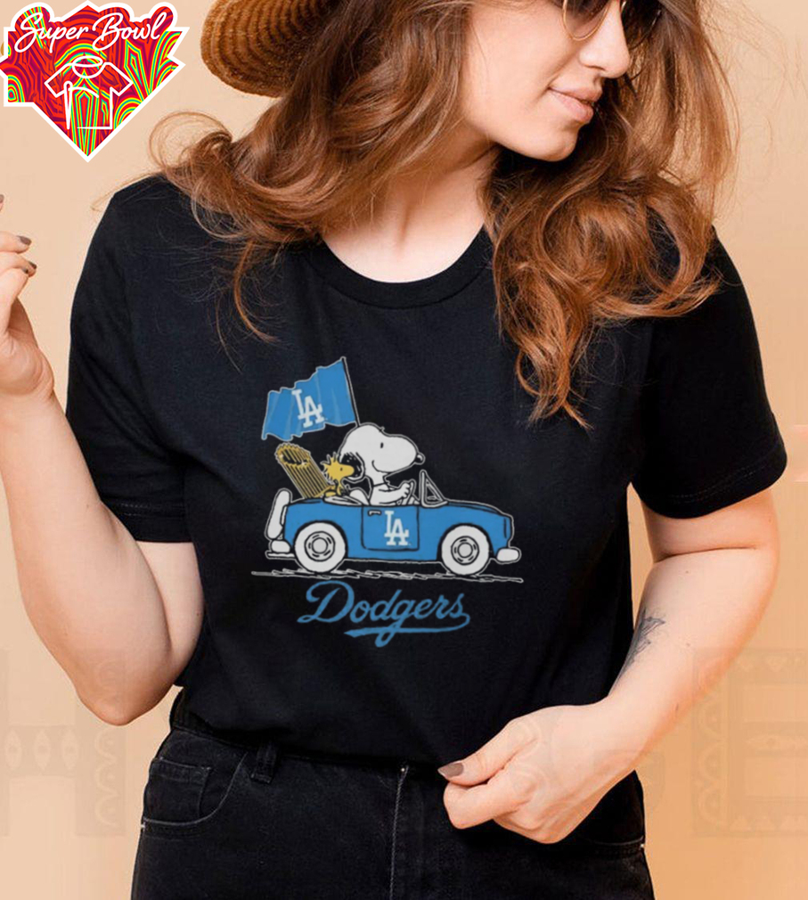 Peanuts Snoopy Los Angeles Dodgers On Car Shirt Peanuts Snoopy Los Angeles Dodgers On Car Shirt