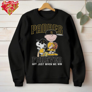 Peanuts Snoopy x Charlie Brown x Woodstock San Diego Padres Forever Not Just When We Win Tee Shirt