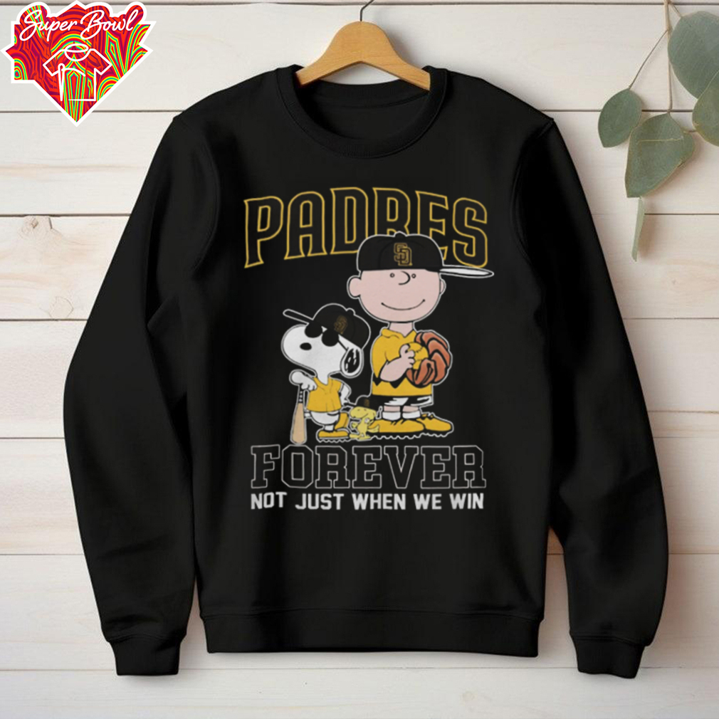 Peanuts Snoopy x Charlie Brown x Woodstock San Diego Padres Forever Not Just When We Win Tee Shirt Peanuts Snoopy x Charlie Brown x Woodstock San Diego Padres Forever Not Just When We Win Tee Shirt