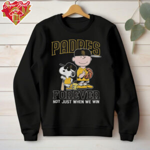 Peanuts Snoopy x Charlie Brown x Woodstock San Diego Padres Forever Not Just When We Win Tee Shirt