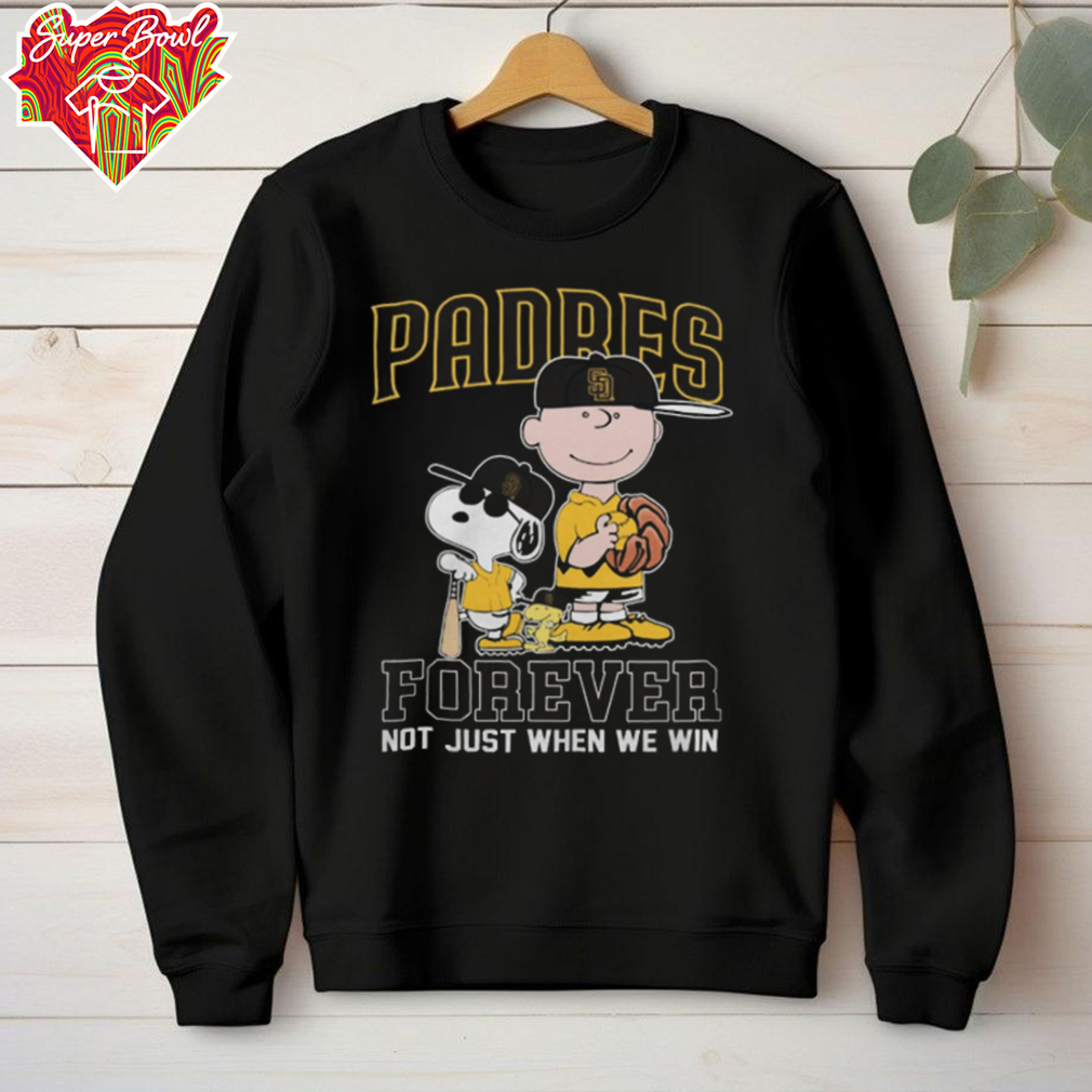 Peanuts Snoopy x Charlie Brown x Woodstock San Diego Padres Forever Not Just When We Win Tee Shirt Peanuts Snoopy x Charlie Brown x Woodstock San Diego Padres Forever Not Just When We Win Tee Shirt
