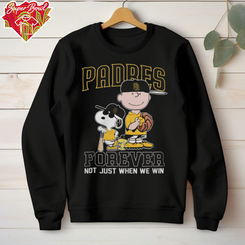 Peanuts Snoopy x Charlie Brown x Woodstock San Diego Padres Forever Not Just When We Win Tee Shirt Peanuts Snoopy x Charlie Brown x Woodstock San Diego Padres Forever Not Just When We Win Tee Shirt