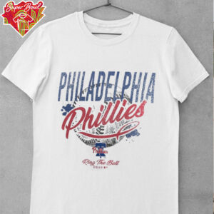 Philadelphia Phillies WEAR by Erin Andrews Women's Distressed Cropped T Shirt
