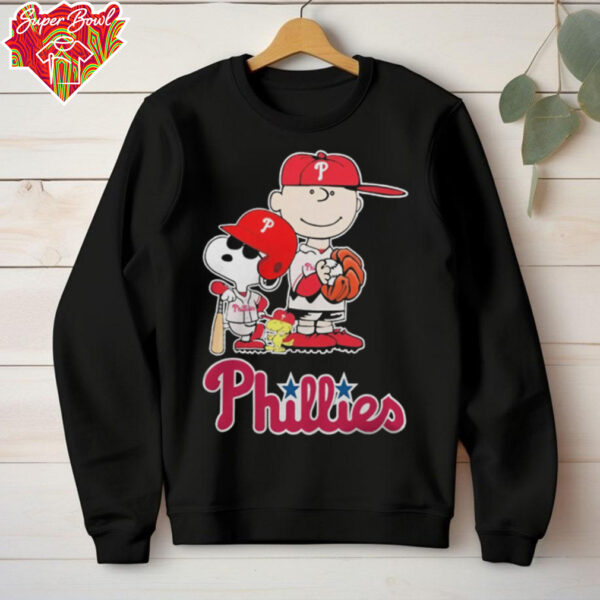 Phillies Merch Peanuts Characters X Philadelphia Phillies Baseball 2024 Shirt