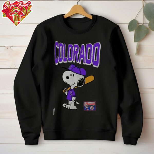 Ripple Junction Men’s Snoopy Colorado Baseball Graphic T Shirt