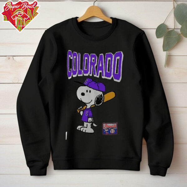 Ripple Junction Men’s Snoopy Colorado Baseball Graphic T Shirt