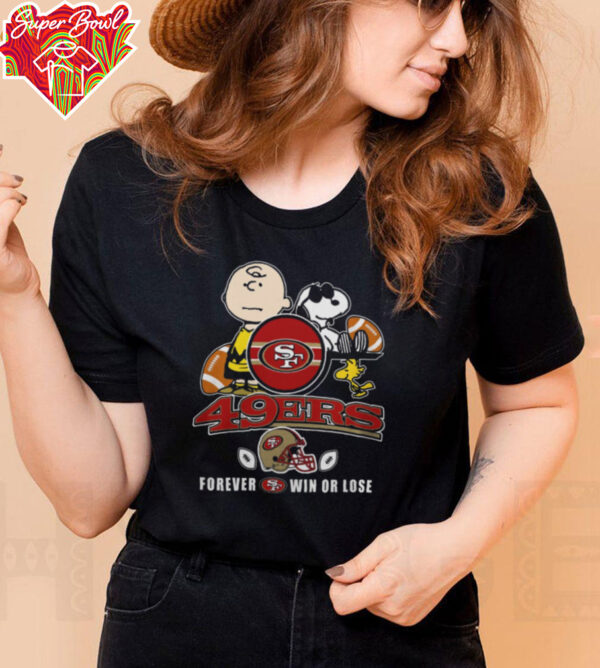 San Francisco 49ers X Peanuts Snoopy And Charlie Forever Not Just When We Win Tee