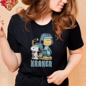 Seattle Kraken NHL Charlie Brown Snoopy And Woodstock Logo Shirt