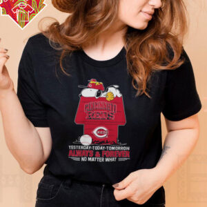 Snoopy Always And Forever No Matter What Cincinnati Reds Baseball T Shirt