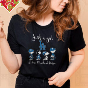 Snoopy And Friends Abbey Just A Girl Who Loves Peanuts And Dodgers 2024 Tee