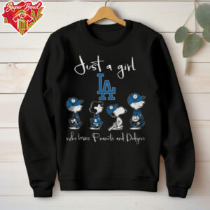 Snoopy And Friends Abbey Just A Girl Who Loves Peanuts And Dodgers 2024 Tee