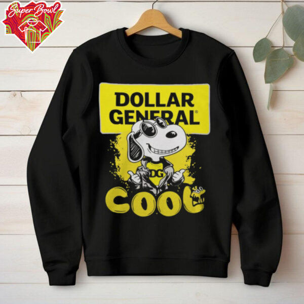 Snoopy And Woodstock Cool Dollar General Logo Shirt Black