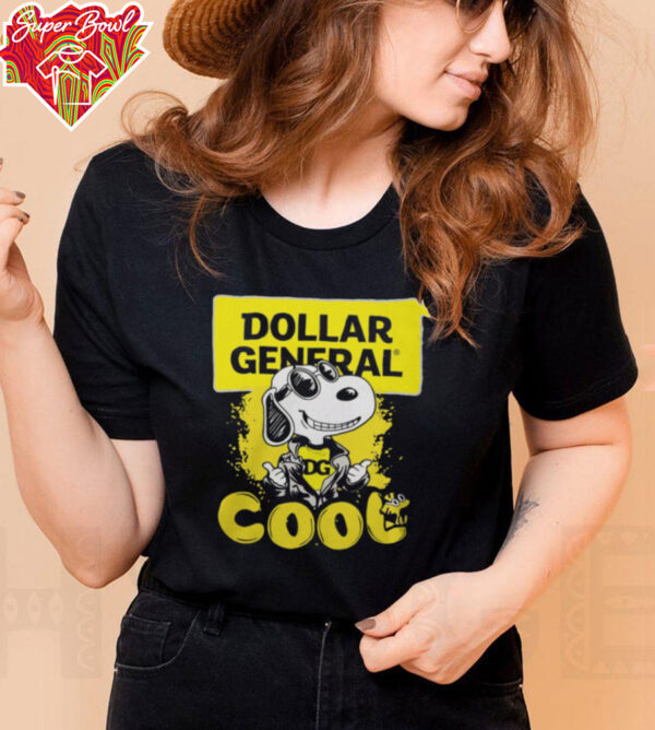 Snoopy And Woodstock Cool Dollar General Logo Shirt Black