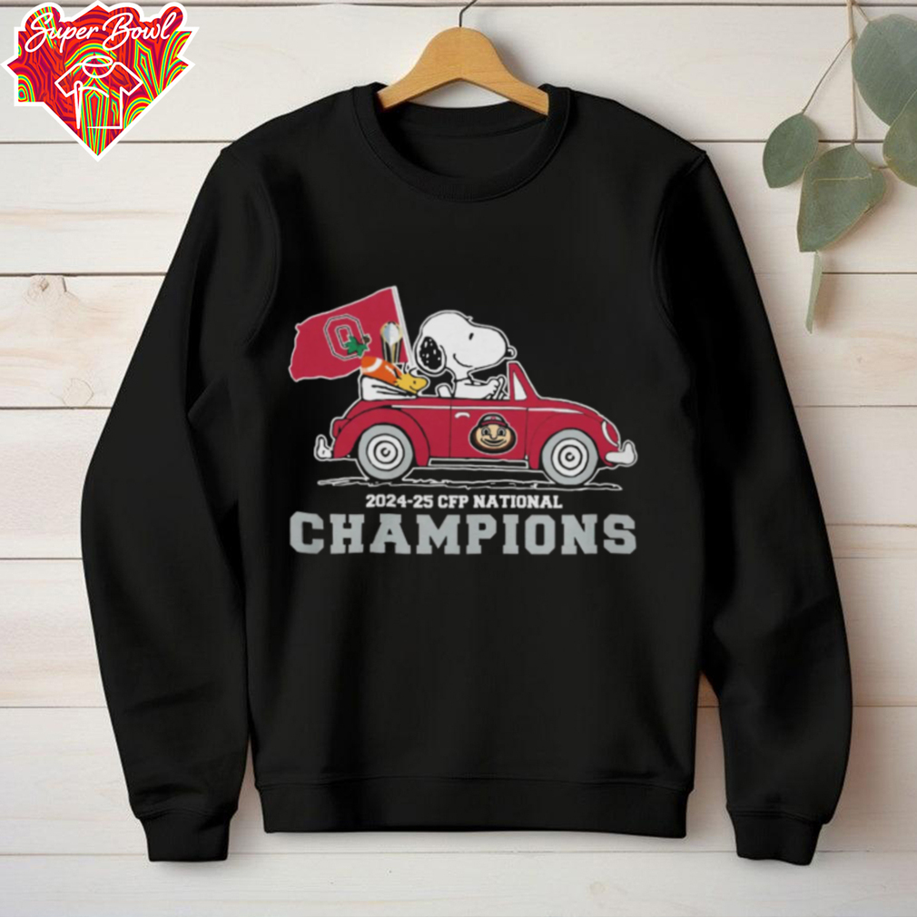 Snoopy And Woodstock Driving Car Ohio State Buckeyes 2024 25 Cfp National Champions Snoopy Shirt Snoopy And Woodstock Driving Car Ohio State Buckeyes 2024 25 Cfp National Champions Snoopy Shirt