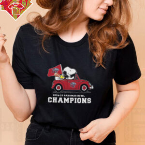 Snoopy Driving Car Liberty Flames 2024 25 Bahamas Bowl Champions Shirt