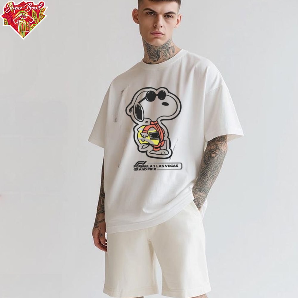 Snoopy Formula 1 x Peanuts 2024 Las Vegas Grand Prix Joe Cool T Shirt Snoopy Formula 1 x Peanuts 2024 Las Vegas Grand Prix Joe Cool T Shirt