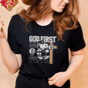 Snoopy God First, Family Second, Then Brooklyn Nets T Shirt