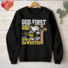 Snoopy God First, Family Second, Then Los Angeles Lakers T Shirt