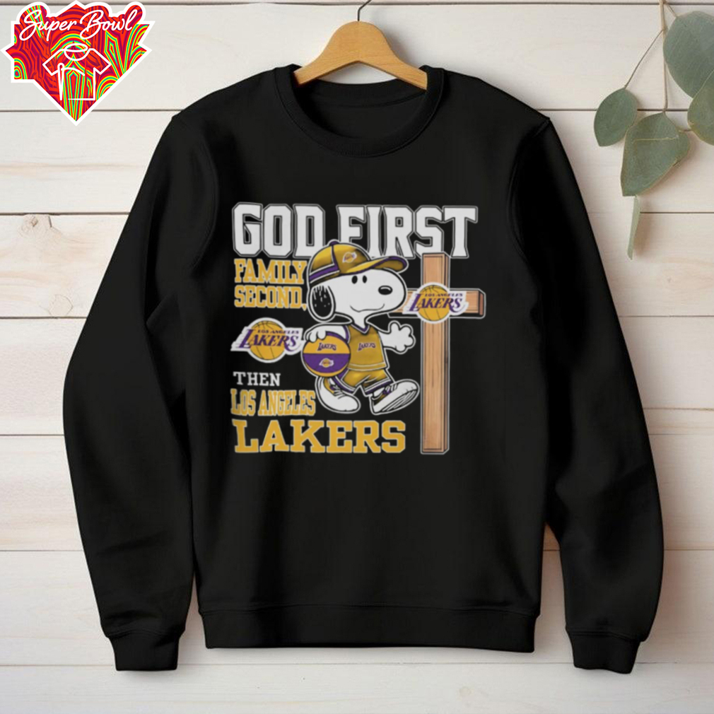 Snoopy God First, Family Second, Then Los Angeles Lakers T Shirt Snoopy God First, Family Second, Then Los Angeles Lakers T Shirt