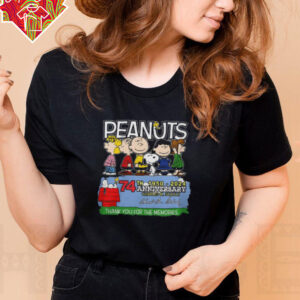 Snoopy Peanuts 74th 1950 2024 Anniversary Thank You For The Memories Hoodie Sweatshirt