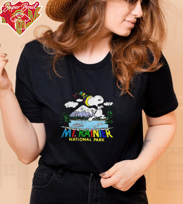 Snoopy Peanuts Mount Rainier National Park shirt