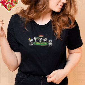 Snoopy Peanuts Poker Black T Shirt