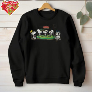 Snoopy Peanuts Poker Black T Shirt