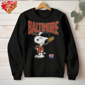 Snoopy Peanuts Ripple Junction Baltimore Baseball T Shirt