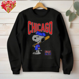 Snoopy Peanuts Ripple Junction Chicago Baseball Shirt