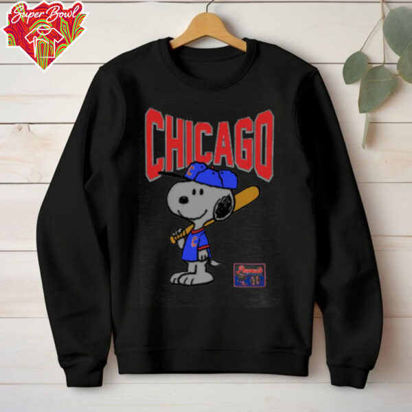 Snoopy Peanuts Ripple Junction Chicago Baseball Shirt