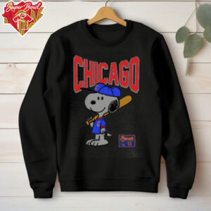 Snoopy Peanuts Ripple Junction Chicago Baseball Shirt