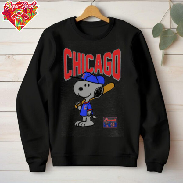 Snoopy Peanuts Ripple Junction Chicago Baseball Shirt