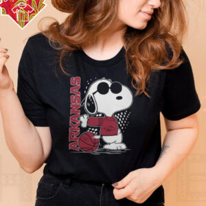Snoopy The Peanuts Arkansas Razorbacks Basketball Shirt