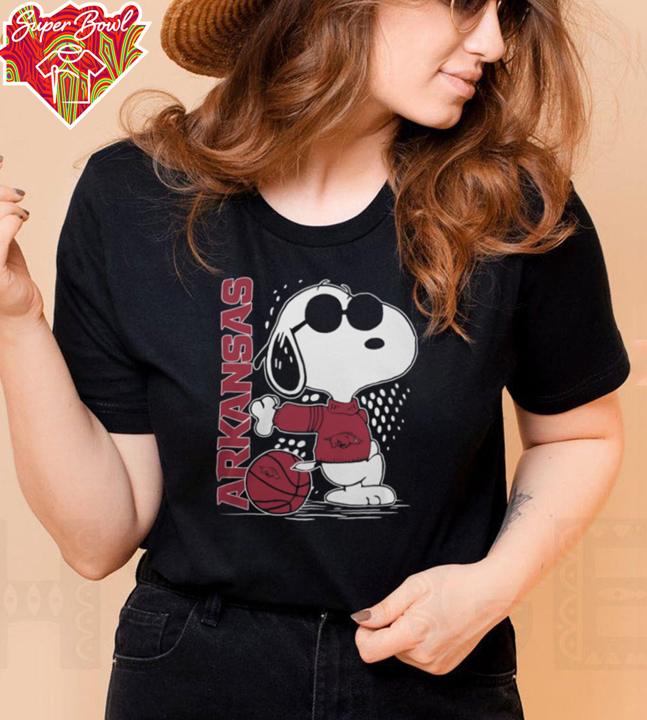 Snoopy The Peanuts Arkansas Razorbacks Basketball Shirt Snoopy The Peanuts Arkansas Razorbacks Basketball Shirt