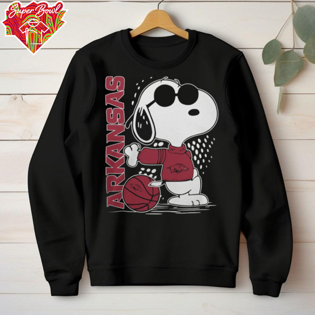 Snoopy The Peanuts Arkansas Razorbacks Basketball Shirt Snoopy The Peanuts Arkansas Razorbacks Basketball Shirt