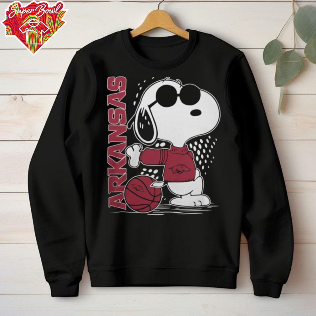 Snoopy The Peanuts Arkansas Razorbacks Basketball Shirt Snoopy The Peanuts Arkansas Razorbacks Basketball Shirt