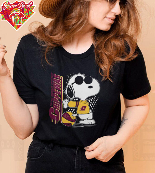 Snoopy The Peanuts Central Michigan Chippewas Basketball Shirt