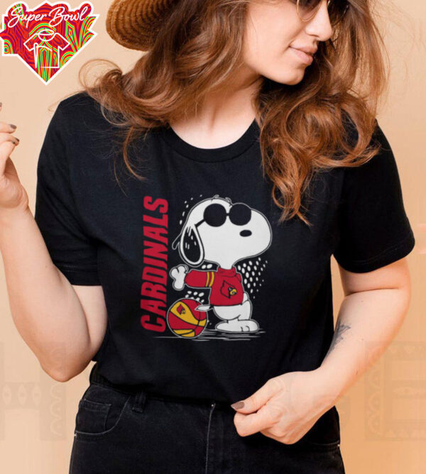 Snoopy The Peanuts Louisville Cardinals Basketball Shirt