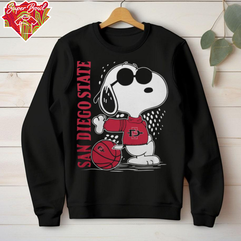 Snoopy The Peanuts San Diego State Aztecs Basketball Shirt Snoopy The Peanuts San Diego State Aztecs Basketball Shirt