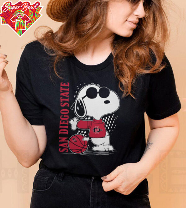 Snoopy The Peanuts San Diego State Aztecs Basketball Shirt