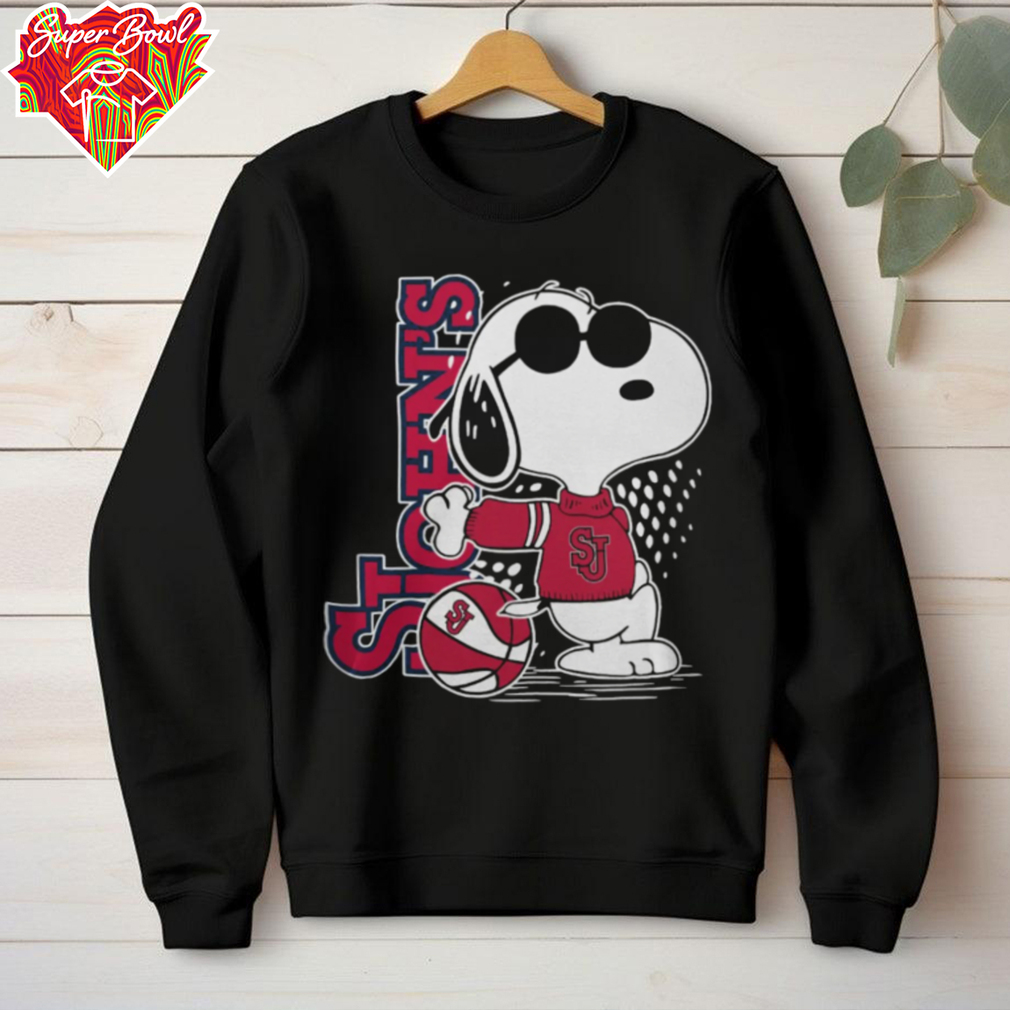 Snoopy The Peanuts St. John's Red Storm Basketball Shirt Snoopy The Peanuts St. John's Red Storm Basketball Shirt
