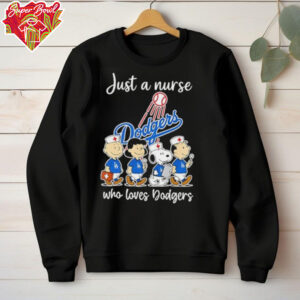 Snoopy and Charlie Brown just a nurse who loves Dodgers shirt