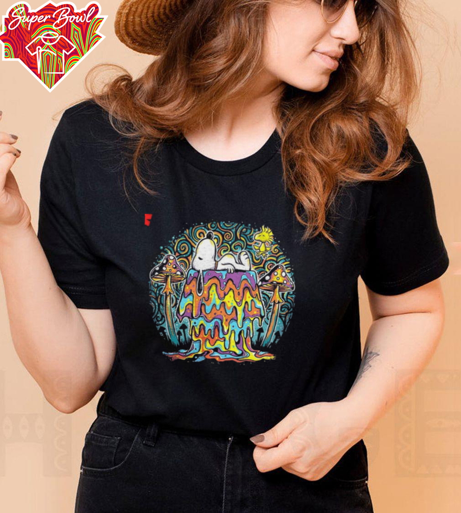 Snoopy and Woodstock in a psychedelic world melted dreams shirt Snoopy and Woodstock in a psychedelic world melted dreams shirt