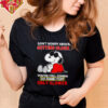 Snoopy And Woodstock Painting Chicago Cubs MLB Logo Shirt Black
