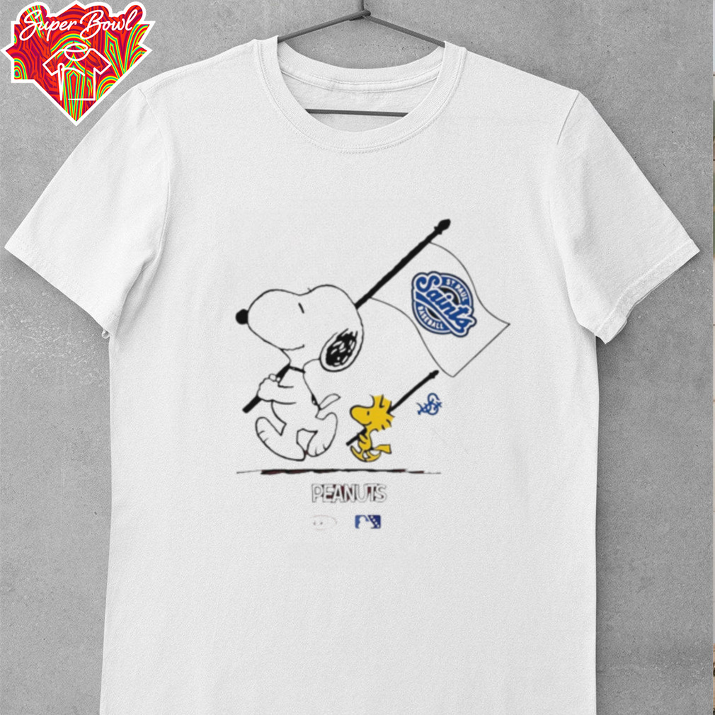 St Paul Saints Peanuts Snoopy and Woodstock shirt St Paul Saints Peanuts Snoopy and Woodstock shirt